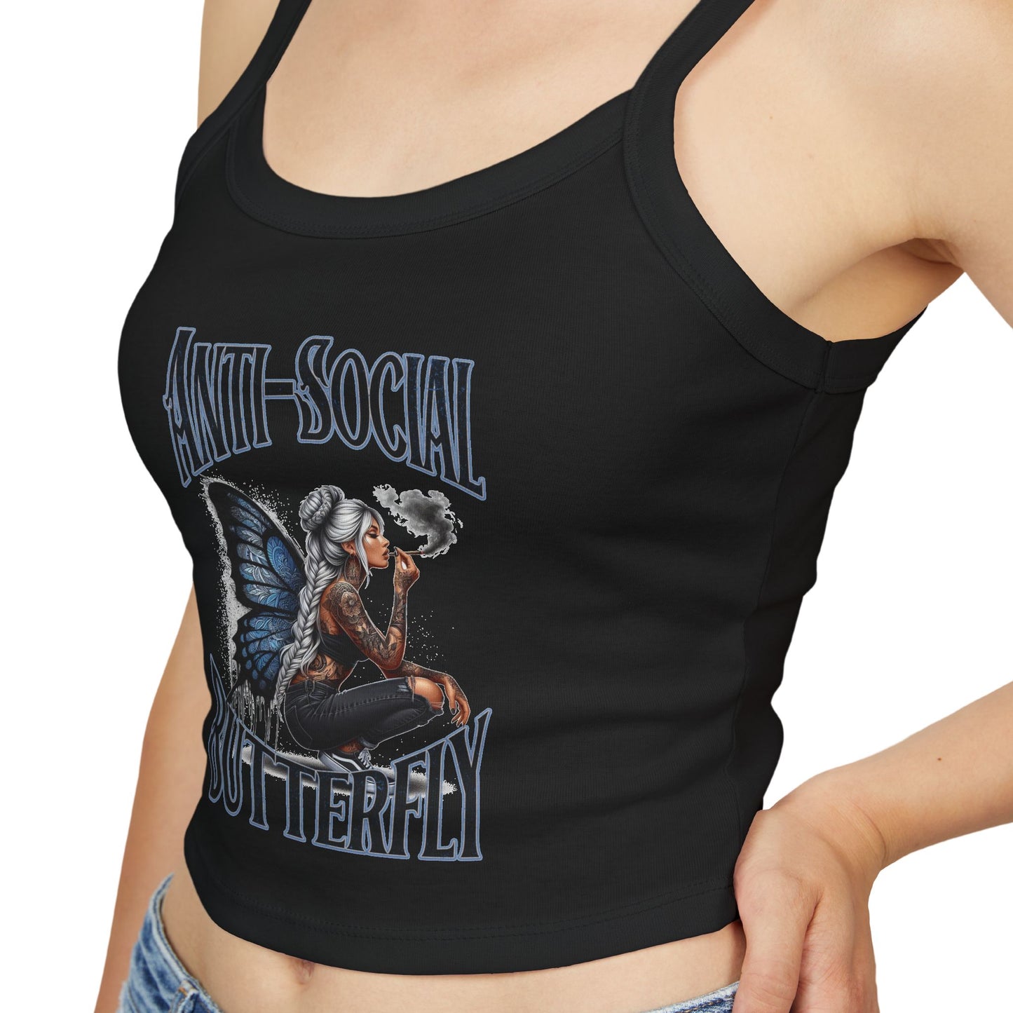 Anti Social Strap Tank Top Urban Baba