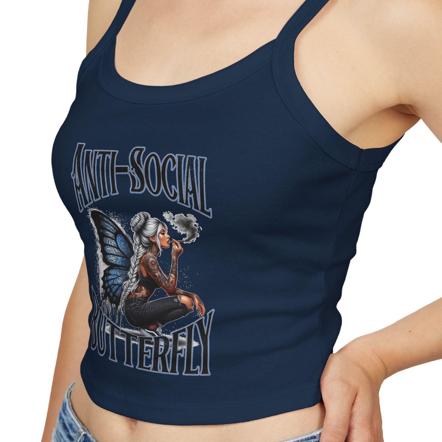 Anti Social Strap Tank Top Urban Baba