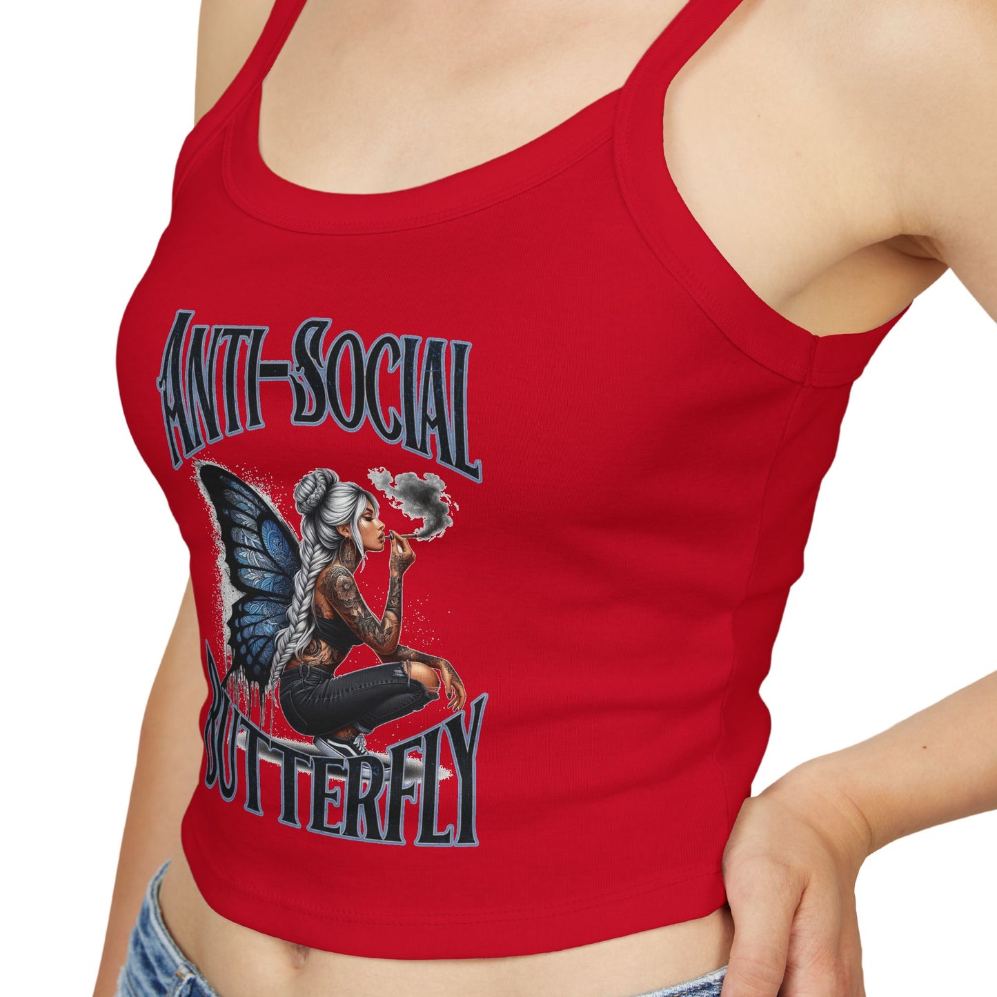 Anti Social Strap Tank Top Urban Baba
